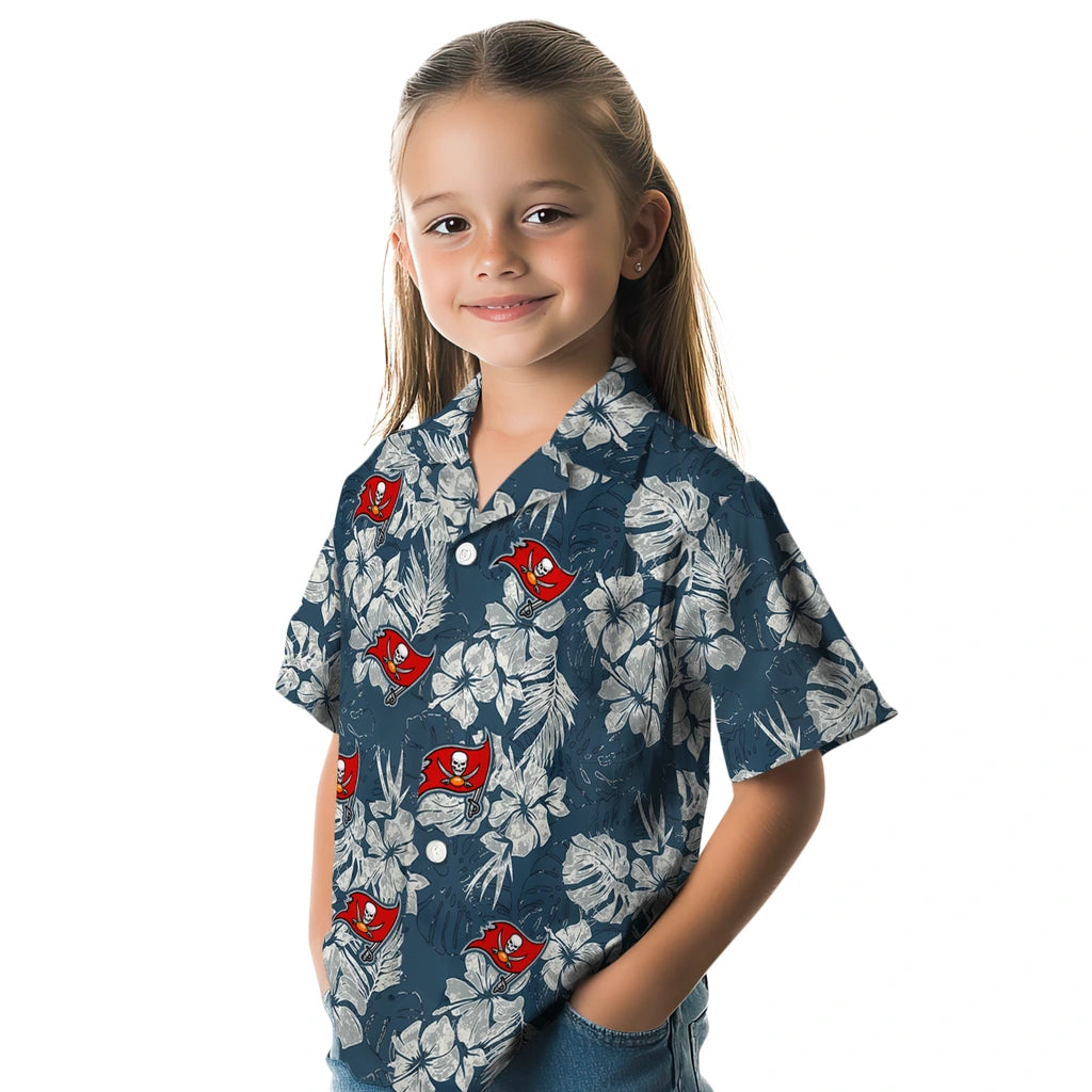 Tampa Bay Buccaneers Hawaiian Shirt - Hibiscus Flowers | Moonbestprint