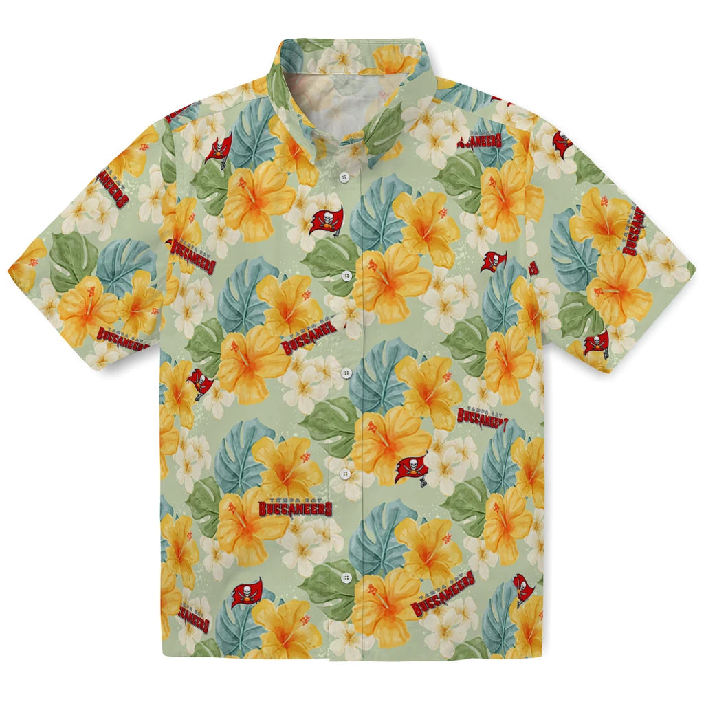 Tampa Bay Buccaneers Hawaiian Shirt - Hibiscus Mood | Moonbestprint