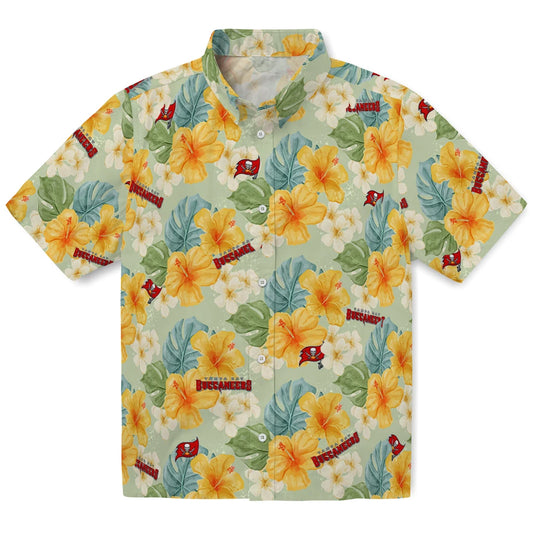 Tampa Bay Buccaneers Hawaiian Shirt - Hibiscus Mood | Moonbestprint