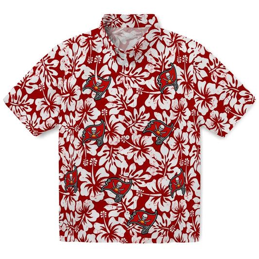 Tampa Bay Buccaneers Hawaiian Shirt - Hibiscus Motif | Moonbestprint