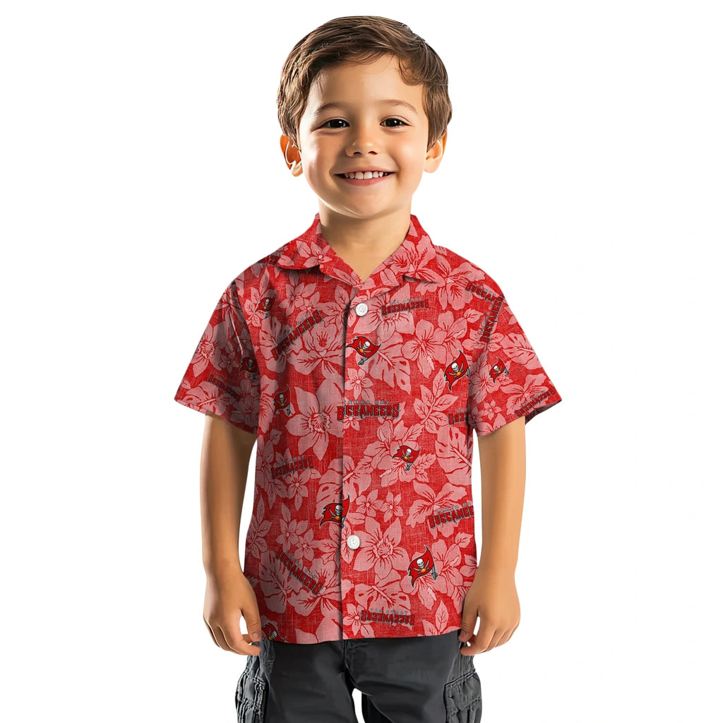 Tampa Bay Buccaneers Hawaiian Shirt - Hibiscus Oasis | Moonbestprint