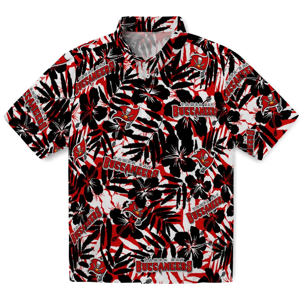 Tampa Bay Buccaneers Hawaiian Shirt - Hibiscus Overlay | Moonbestprint