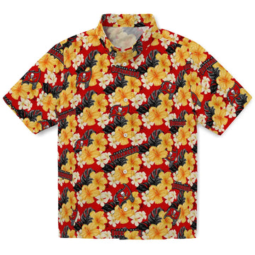 Tampa Bay Buccaneers Hawaiian Shirt - Hibiscus Tropics | Moonbestprint