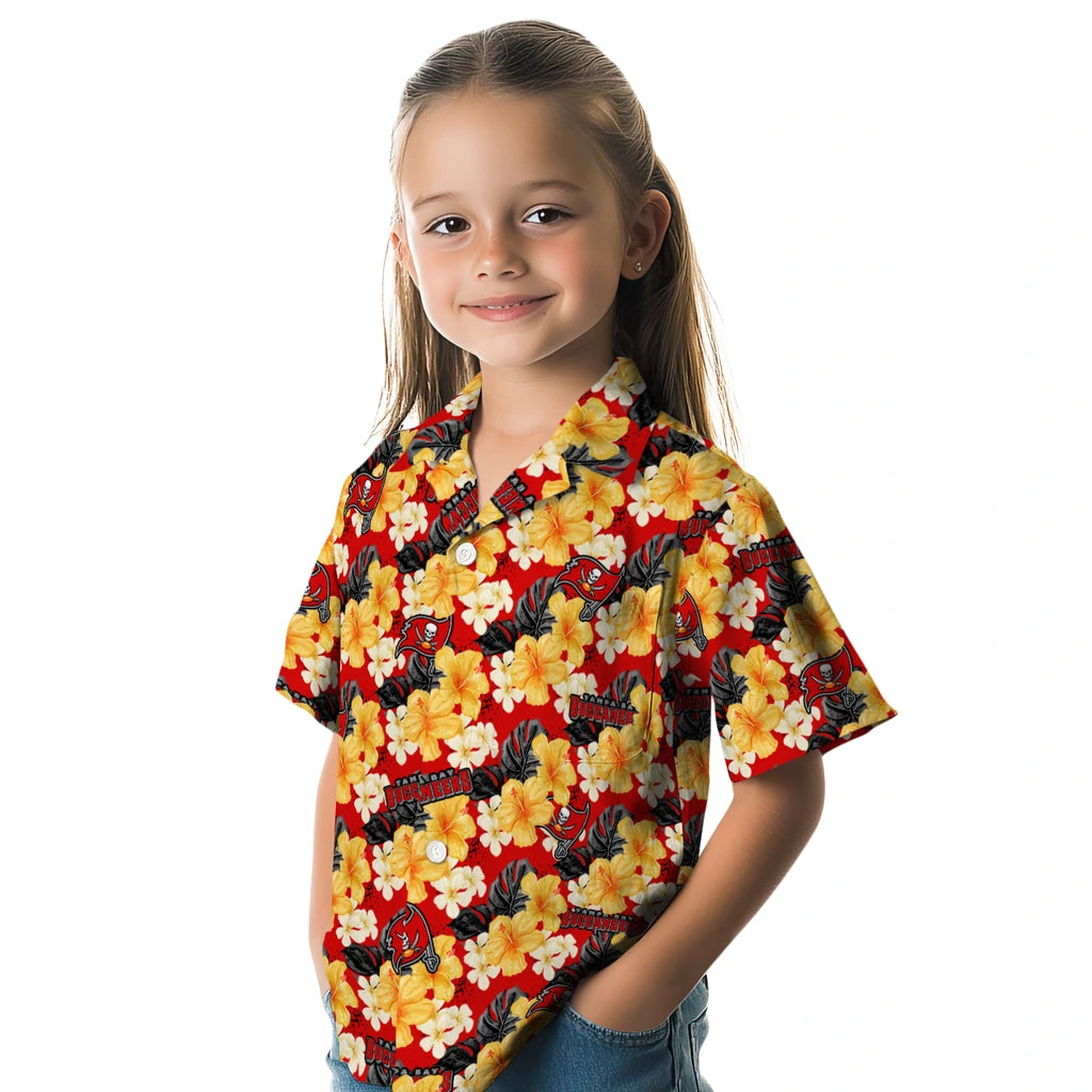 Tampa Bay Buccaneers Hawaiian Shirt - Hibiscus Tropics | Moonbestprint