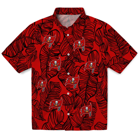 Tampa Bay Buccaneers Hawaiian Shirt - Leaf Outline | Moonbestprint