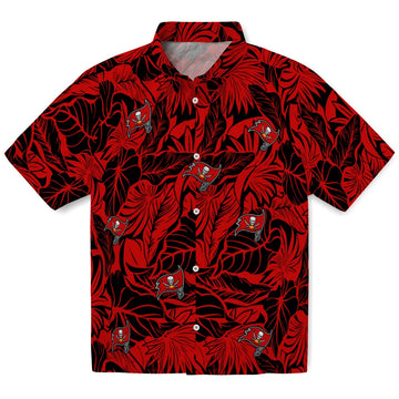 Tampa Bay Buccaneers Hawaiian Shirt - Monstera Layer | Moonbestprint