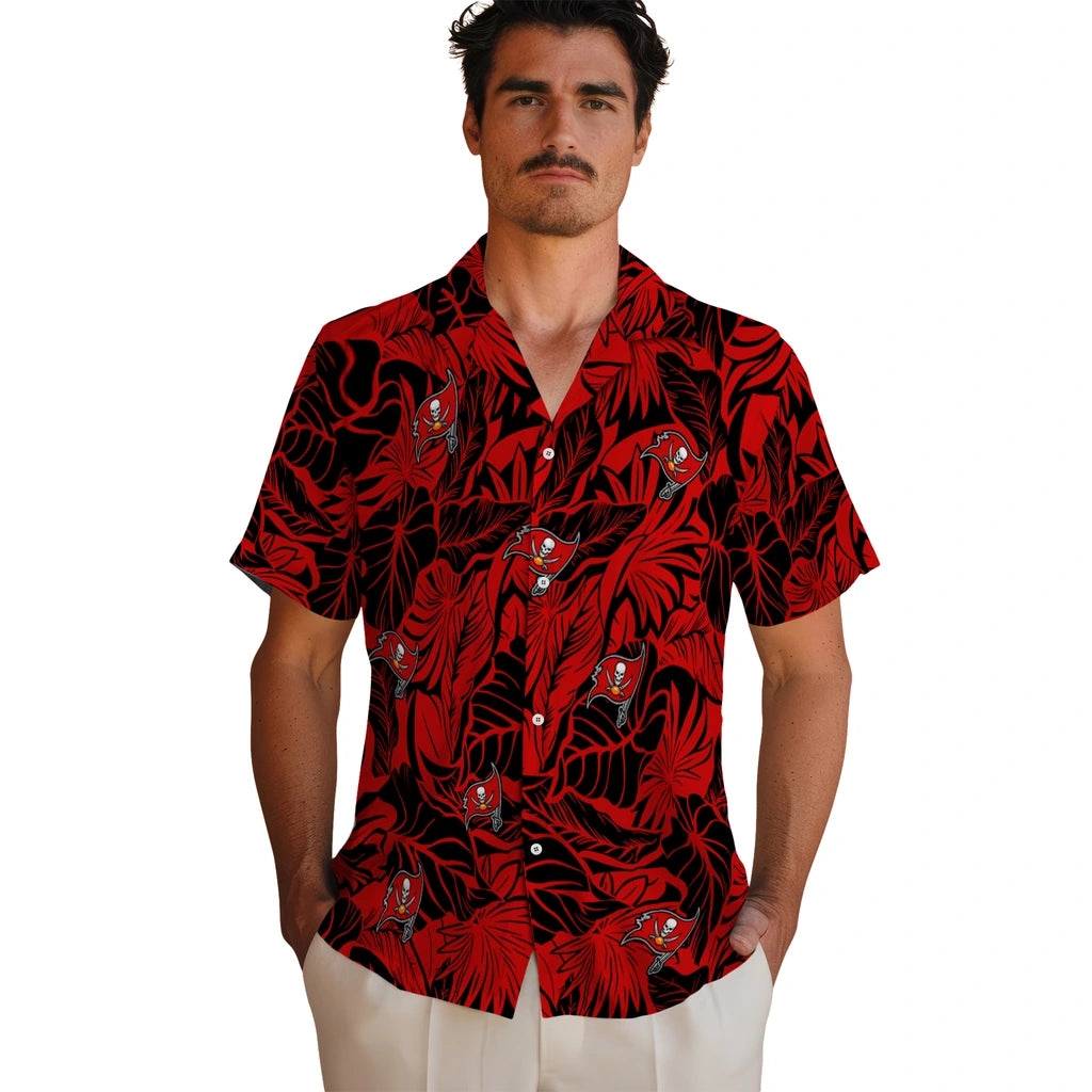 Tampa Bay Buccaneers Hawaiian Shirt - Monstera Layer | Moonbestprint