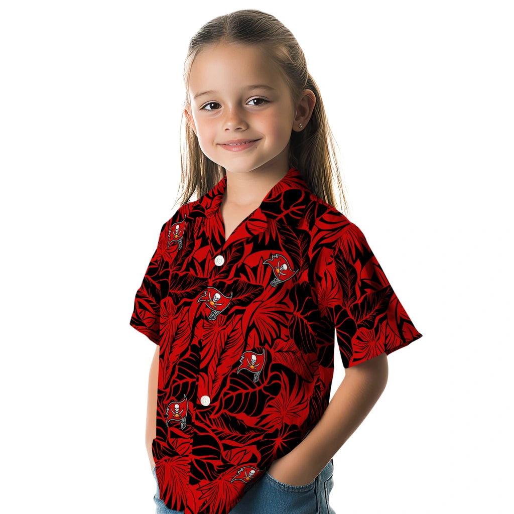 Tampa Bay Buccaneers Hawaiian Shirt - Monstera Layer | Moonbestprint
