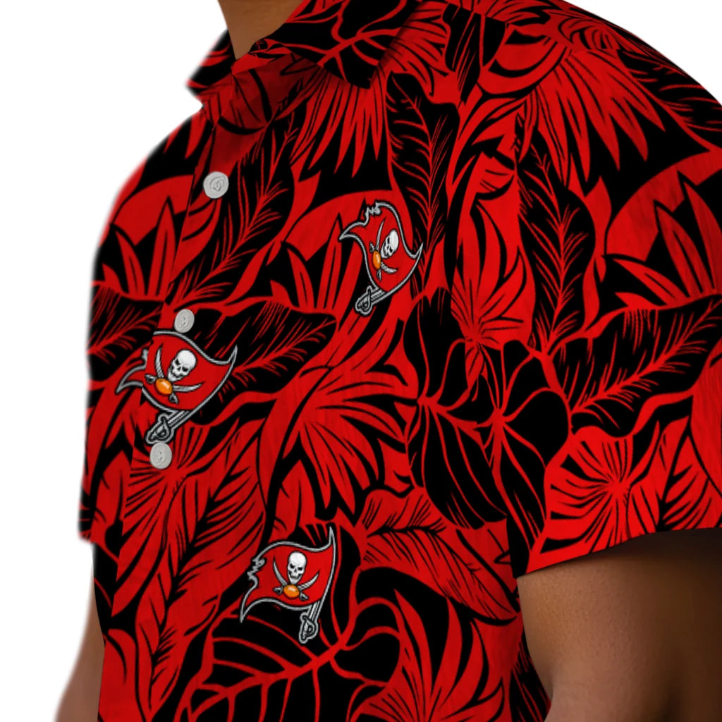 Tampa Bay Buccaneers Hawaiian Shirt - Monstera Layer | Moonbestprint