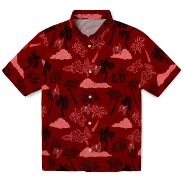 Tampa Bay Buccaneers Hawaiian Shirt - Palm And Clouds | Moonbestprint