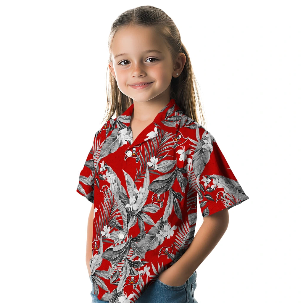 Tampa Bay Buccaneers Hawaiian Shirt - Palm Leaves | Moonbestprint