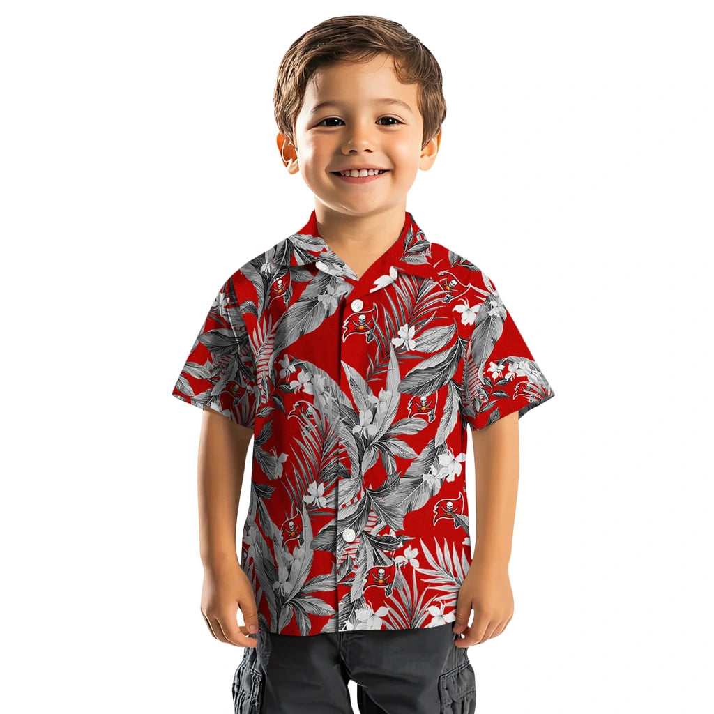 Tampa Bay Buccaneers Hawaiian Shirt - Palm Leaves | Moonbestprint