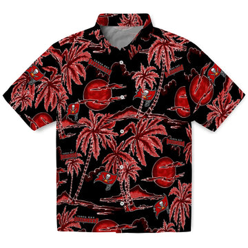 Tampa Bay Buccaneers Hawaiian Shirt - Palm Sunset | Moonbestprint