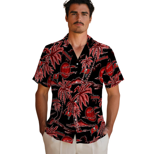Tampa Bay Buccaneers Hawaiian Shirt - Palm Sunset | Moonbestprint