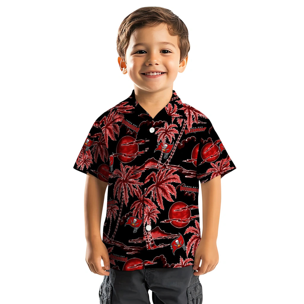 Tampa Bay Buccaneers Hawaiian Shirt - Palm Sunset | Moonbestprint