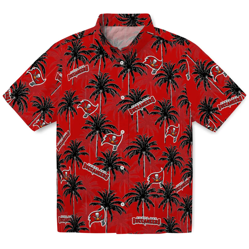 Tampa Bay Buccaneers Hawaiian Shirt - Palm Tree Motif | Moonbestprint