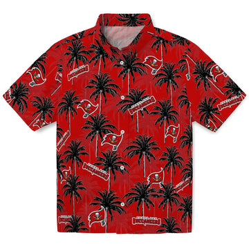 Tampa Bay Buccaneers Hawaiian Shirt - Palm Tree Motif | Moonbestprint