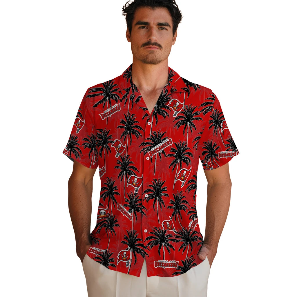 Tampa Bay Buccaneers Hawaiian Shirt - Palm Tree Motif | Moonbestprint