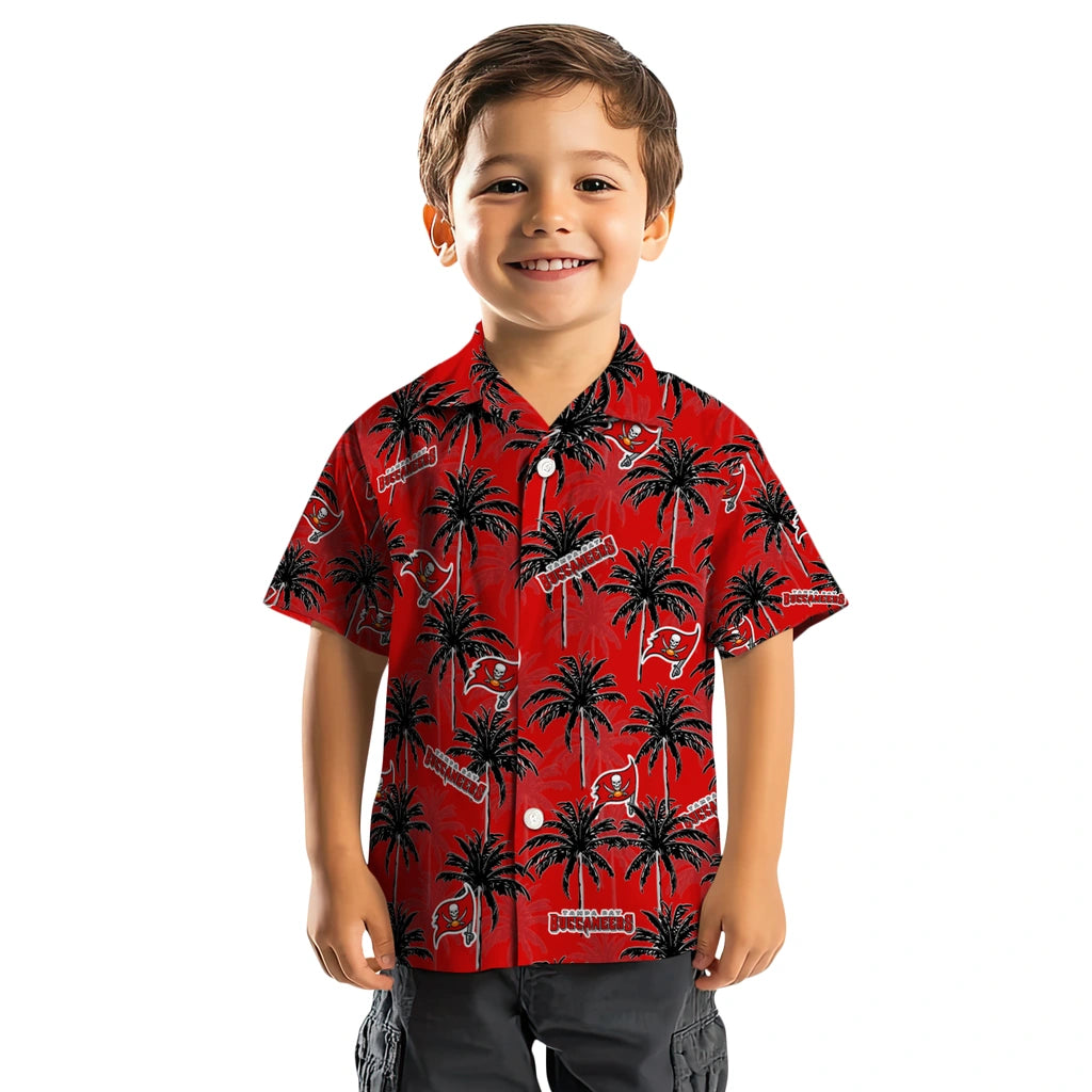 Tampa Bay Buccaneers Hawaiian Shirt - Palm Tree Motif | Moonbestprint