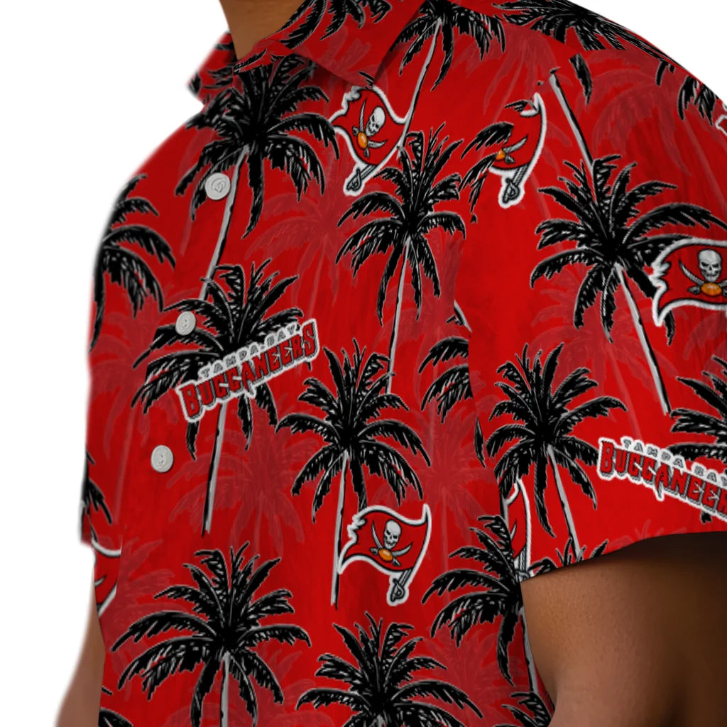 Tampa Bay Buccaneers Hawaiian Shirt - Palm Tree Motif | Moonbestprint