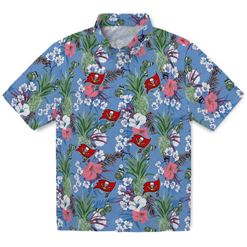 Tampa Bay Buccaneers Hawaiian Shirt - Pineapple Bouquet | Moonbestprint