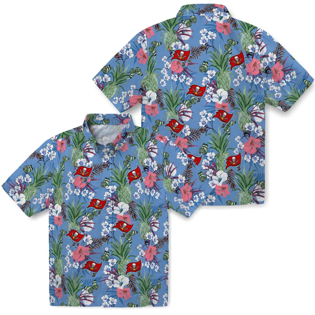 Tampa Bay Buccaneers Hawaiian Shirt - Pineapple Bouquet | Moonbestprint