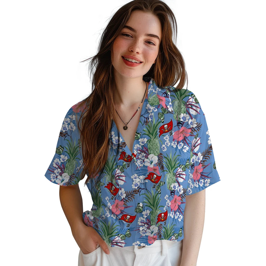 Tampa Bay Buccaneers Hawaiian Shirt - Pineapple Bouquet | Moonbestprint