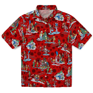 Tampa Bay Buccaneers Hawaiian Shirt - Simpsons Christmas | Moonbestprint