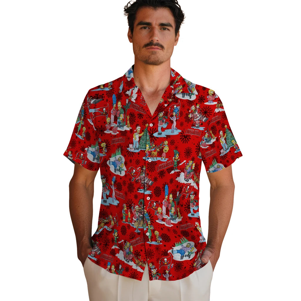 Tampa Bay Buccaneers Hawaiian Shirt - Simpsons Christmas | Moonbestprint