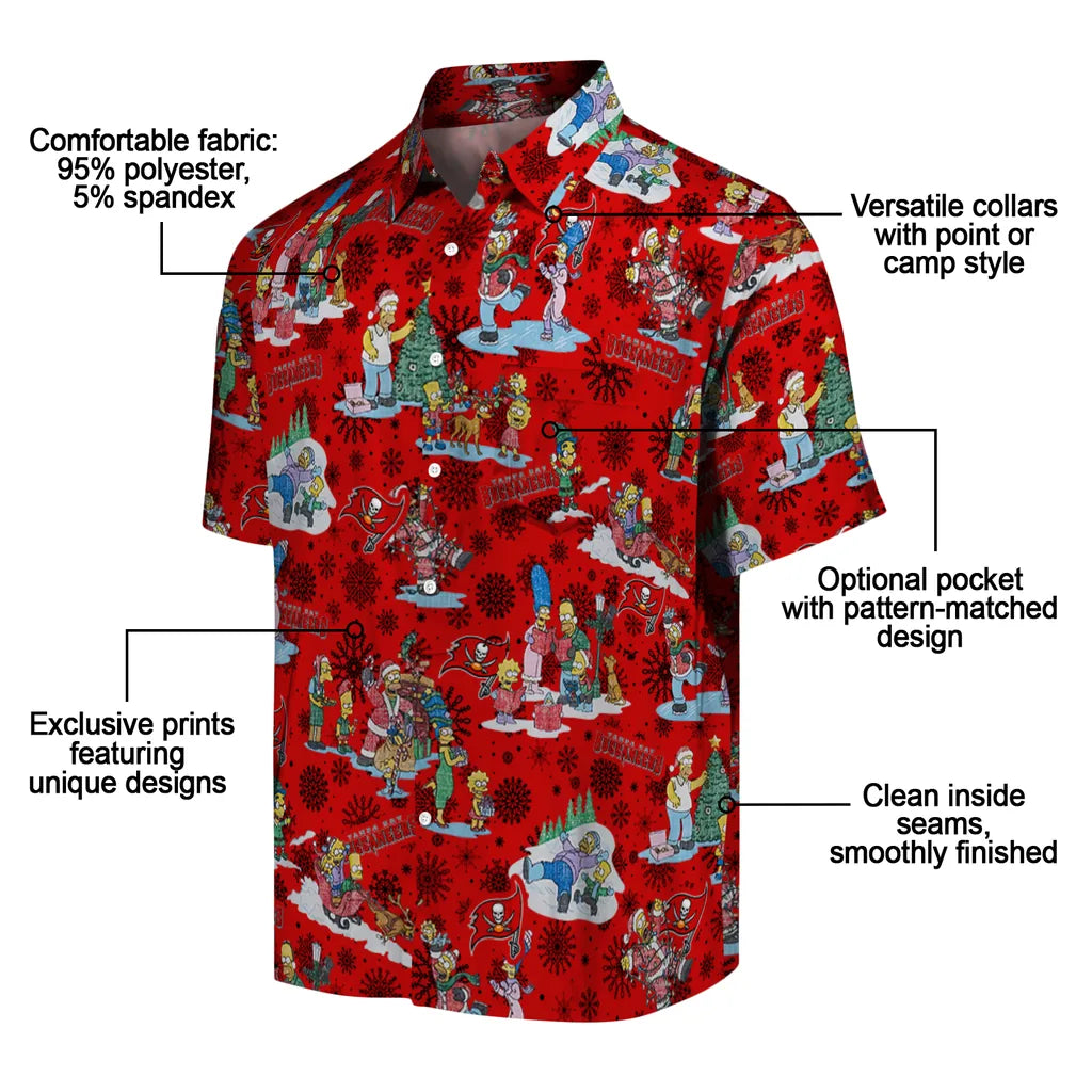 Tampa Bay Buccaneers Hawaiian Shirt - Simpsons Christmas | Moonbestprint