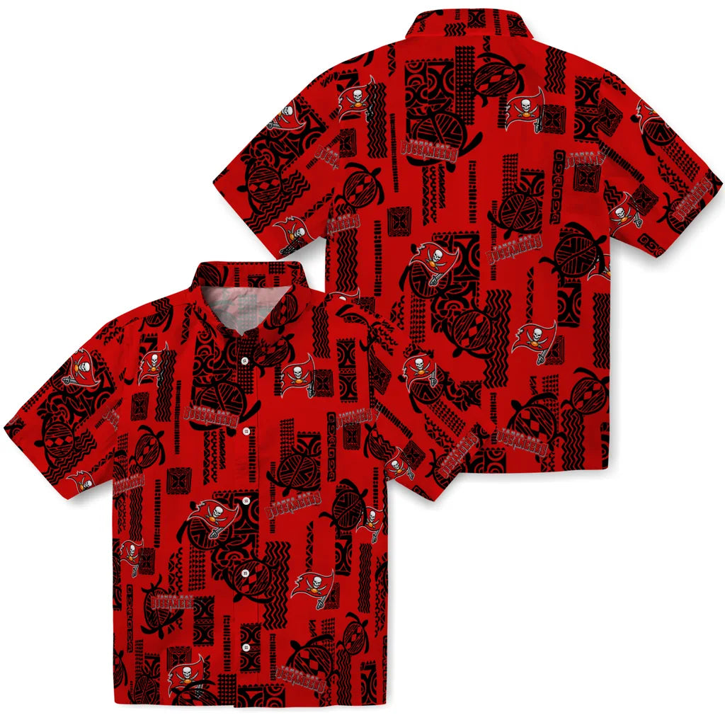 Tampa Bay Buccaneers Hawaiian Shirt - Turtle Lines | Moonbestprint