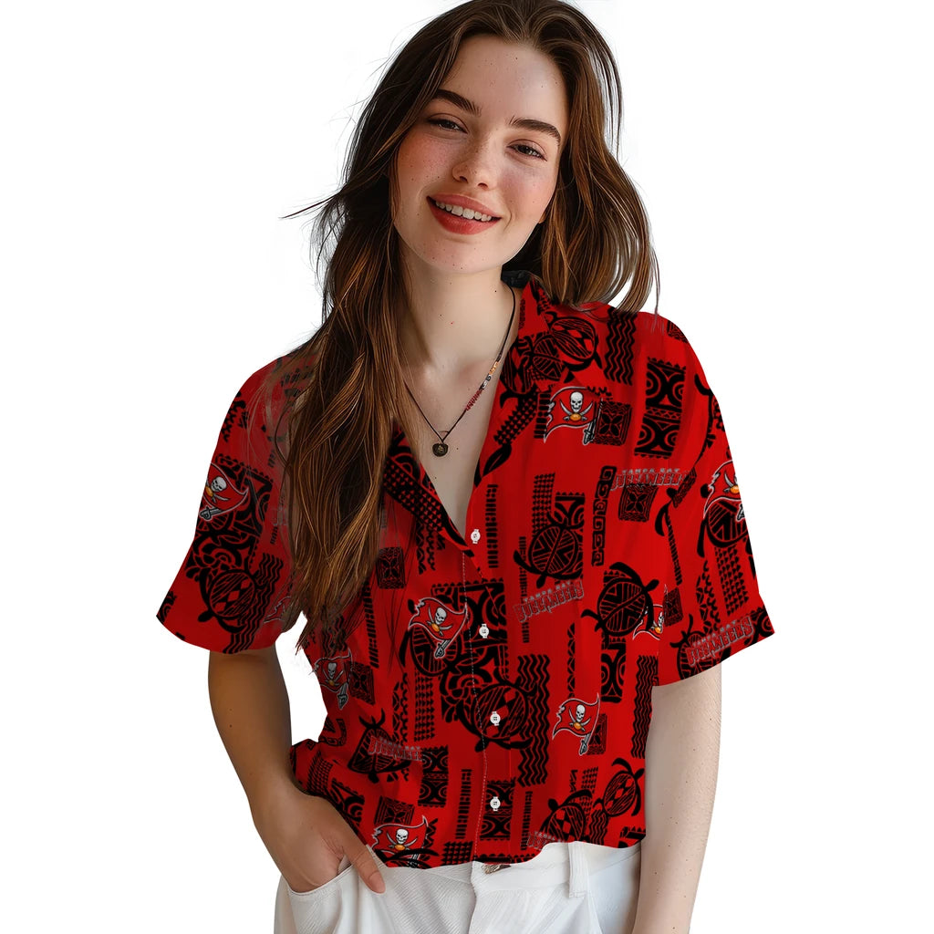 Tampa Bay Buccaneers Hawaiian Shirt - Turtle Lines | Moonbestprint
