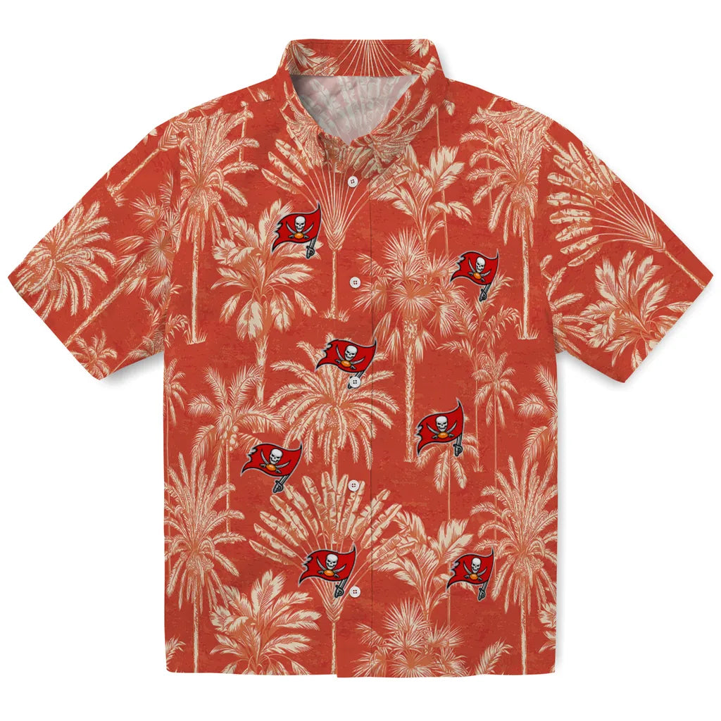 Tampa Bay Buccaneers Hawaiian Shirt - Vintage Palm Tree | Moonbestprint