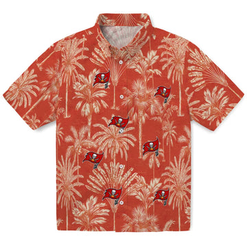 Tampa Bay Buccaneers Hawaiian Shirt - Vintage Palm Tree | Moonbestprint