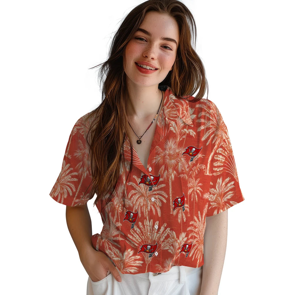 Tampa Bay Buccaneers Hawaiian Shirt - Vintage Palm Tree | Moonbestprint