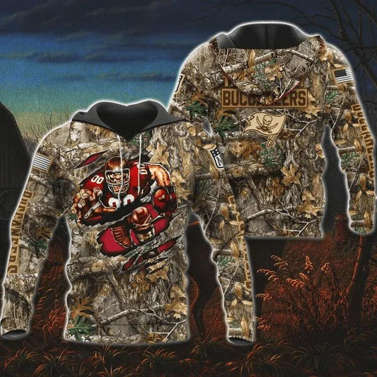 Tampa Bay Buccaneers Hunting Mascot NFL 3D All Over Print Hoodie -Moonbestprint
