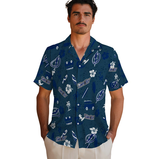 Tampa Bay Lightning Hawaiian Shirt - Beach Vibe | Moonbestprint