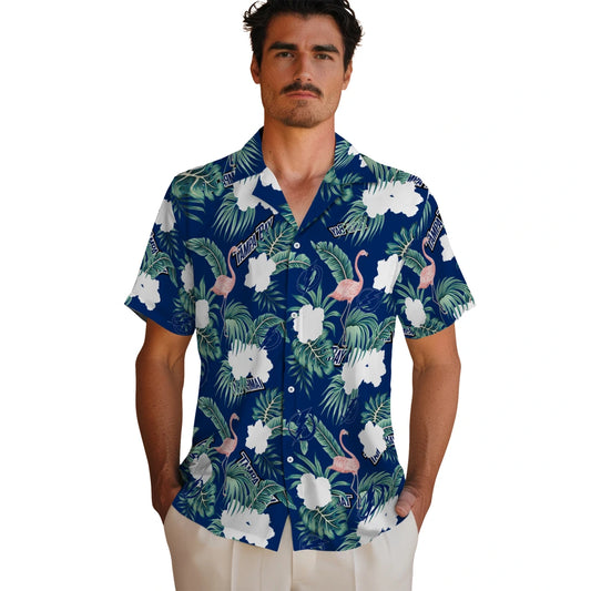 Tampa Bay Lightning Hawaiian Shirt - Flamingo and Hibiscus | Moonbestprint
