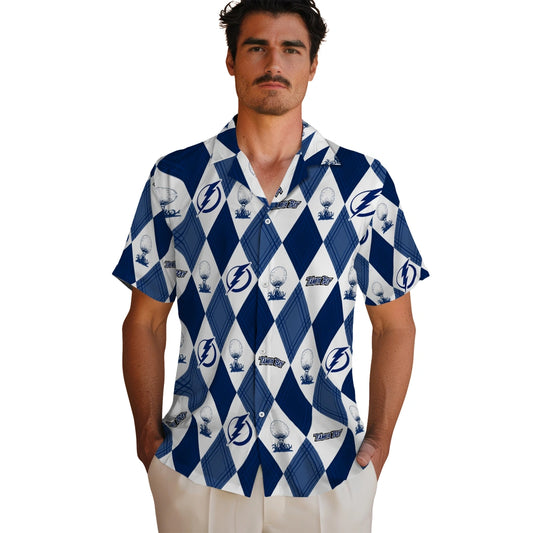 Tampa Bay Lightning Hawaiian Shirt - Golfing Plaid | Moonbestprint