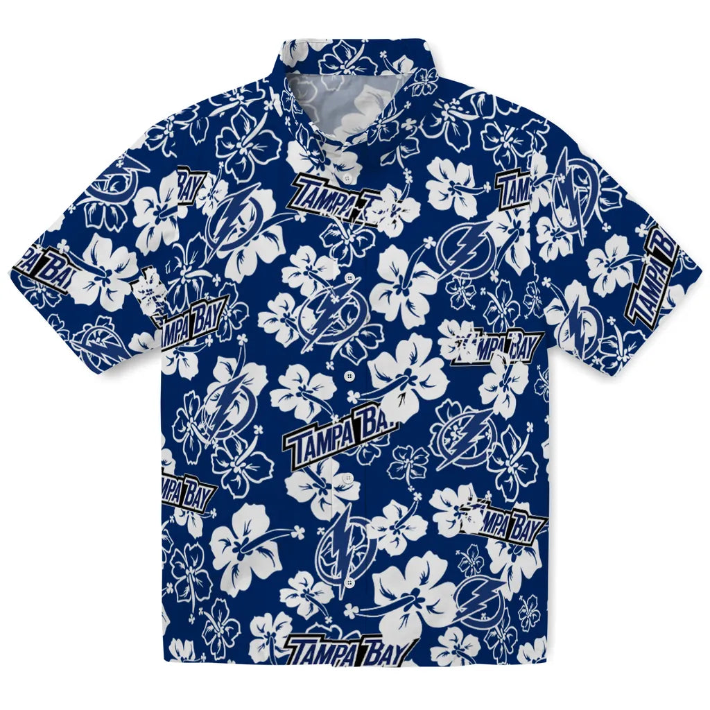 Tampa Bay Lightning Hibiscus Bloom Hawaiian Shirt – Moonbestprint