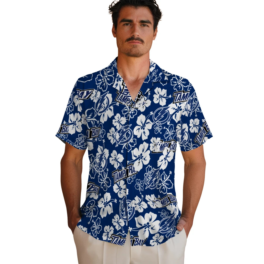 Tampa Bay Lightning Hibiscus Bloom Hawaiian Shirt – Moonbestprint