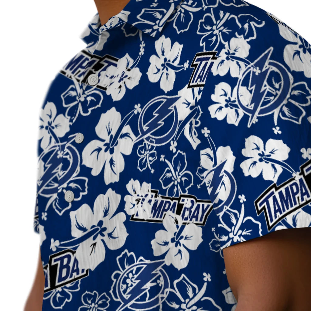 Tampa Bay Lightning Hibiscus Bloom Hawaiian Shirt – Moonbestprint