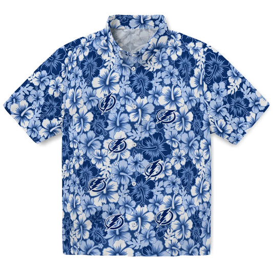 Tampa Bay Lightning Hawaiian Shirt - Hibiscus Blooms | Moonbestprint