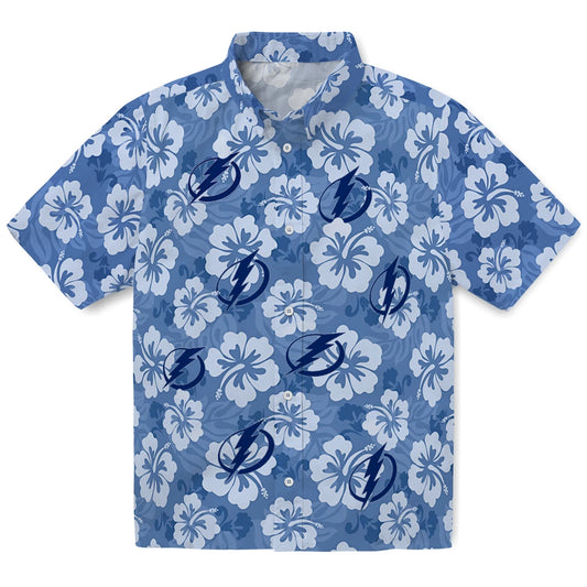 Tampa Bay Lightning Hawaiian Shirt - Hibiscus Cluster | Moonbestprint