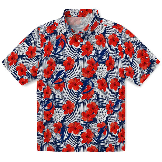 Tampa Bay Lightning Hawaiian Shirt - Hibiscus Fiesta | Moonbestprint