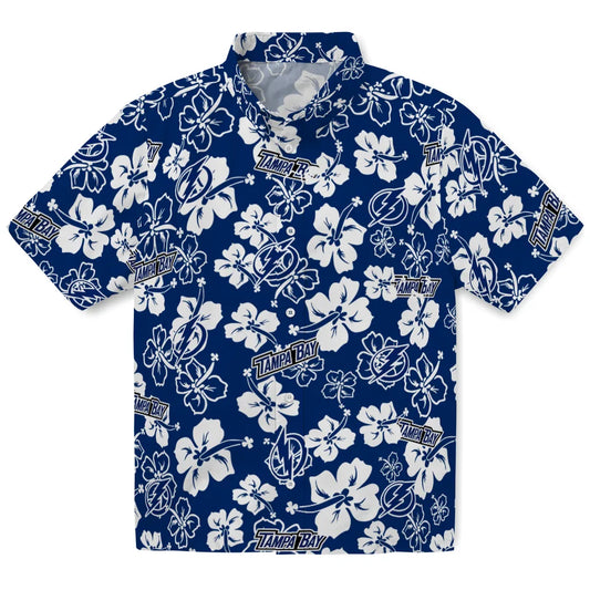 Tampa Bay Lightning Hawaiian Shirt - Hibiscus Flower Design | Moonbestprint