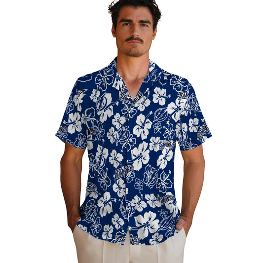 Tampa Bay Lightning Hawaiian Shirt - Hibiscus Flower Design | Moonbestprint