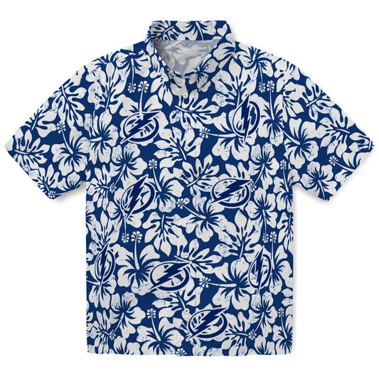 Tampa Bay Lightning Hawaiian Shirt - Hibiscus Motif | Moonbestprint