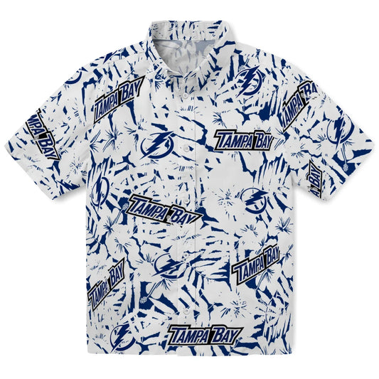 Tampa Bay Lightning Hawaiian Shirt - Hibiscus Overlay | Moonbestprint