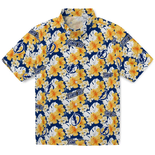 Tampa Bay Lightning Hawaiian Shirt - Hibiscus Tropics | Moonbestprint
